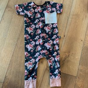 Rags to Raches Black Floral Romper